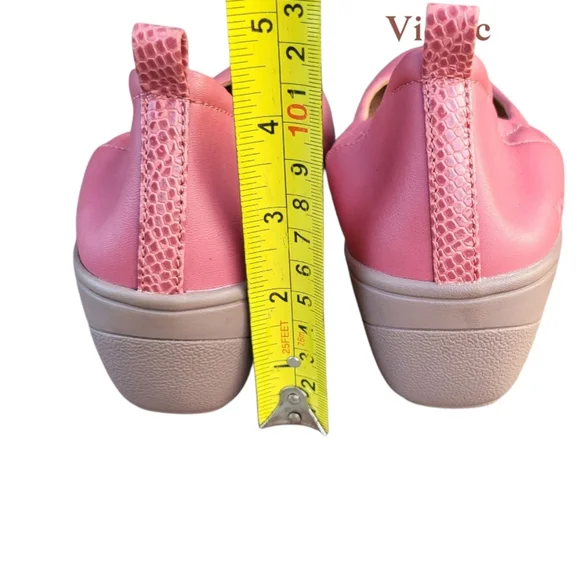 Vionic Jacey Wedge Leather Pink Rose Cedar Slip On Loafer Casual Shoe Women 8 - Picture 9 of 10